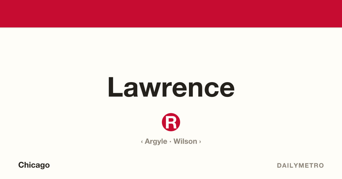 Lawrence station · Lines Red