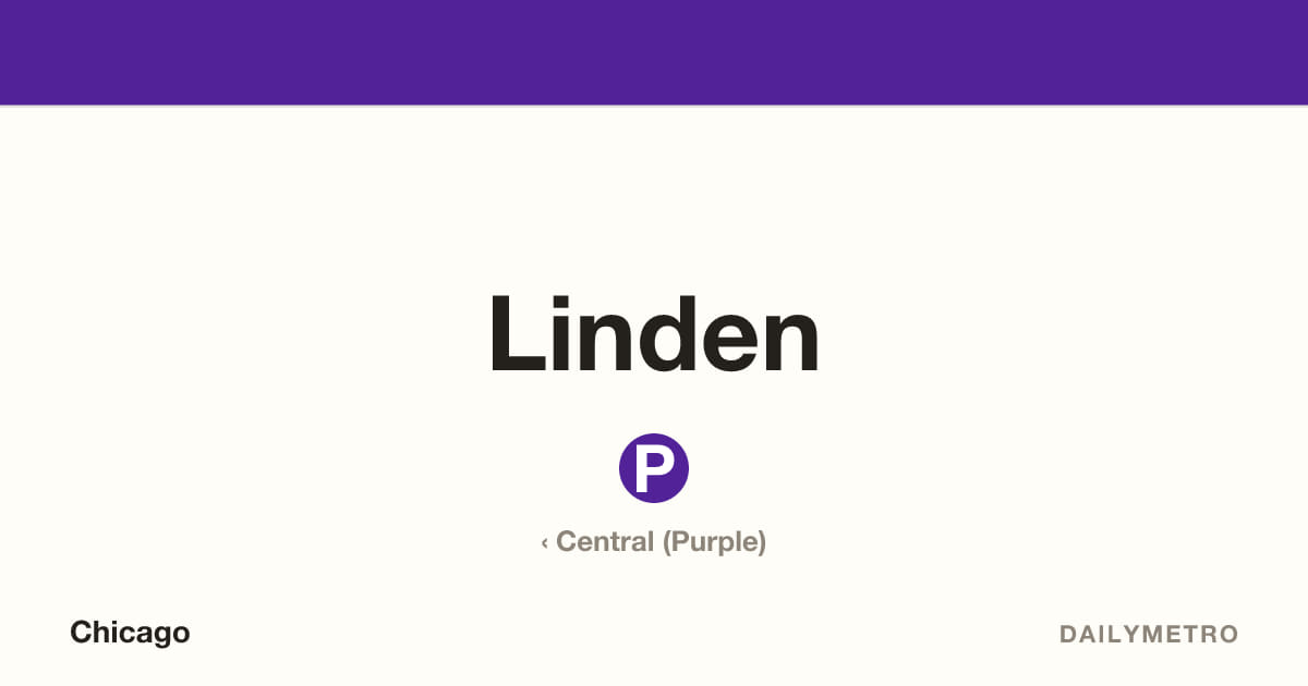 Linden station · Lines Purple