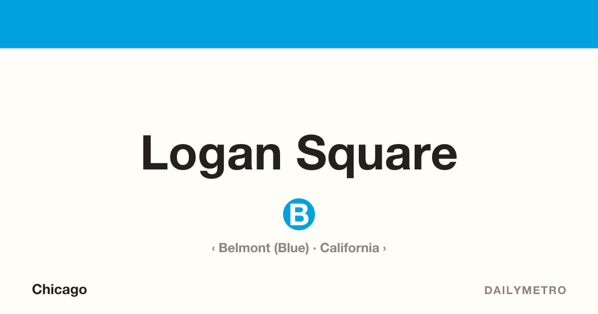 Logan Square station · Lines Blue