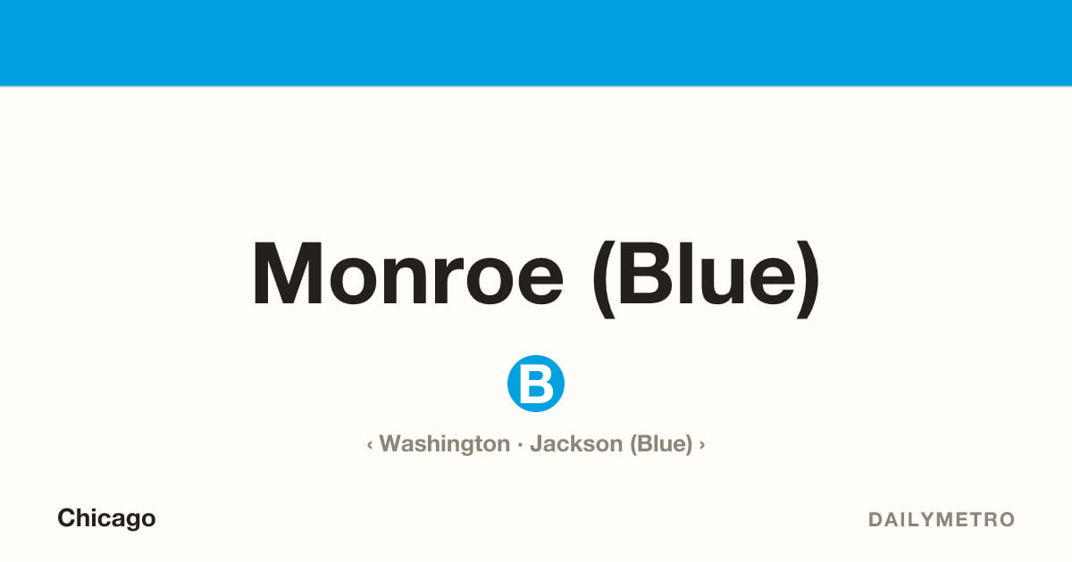 Monroe (Blue) station · Lines Blue