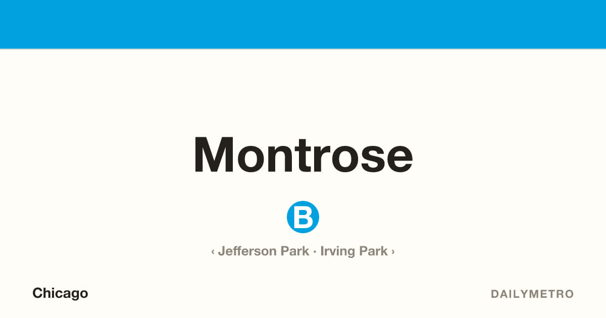 Montrose station · Lines Blue
