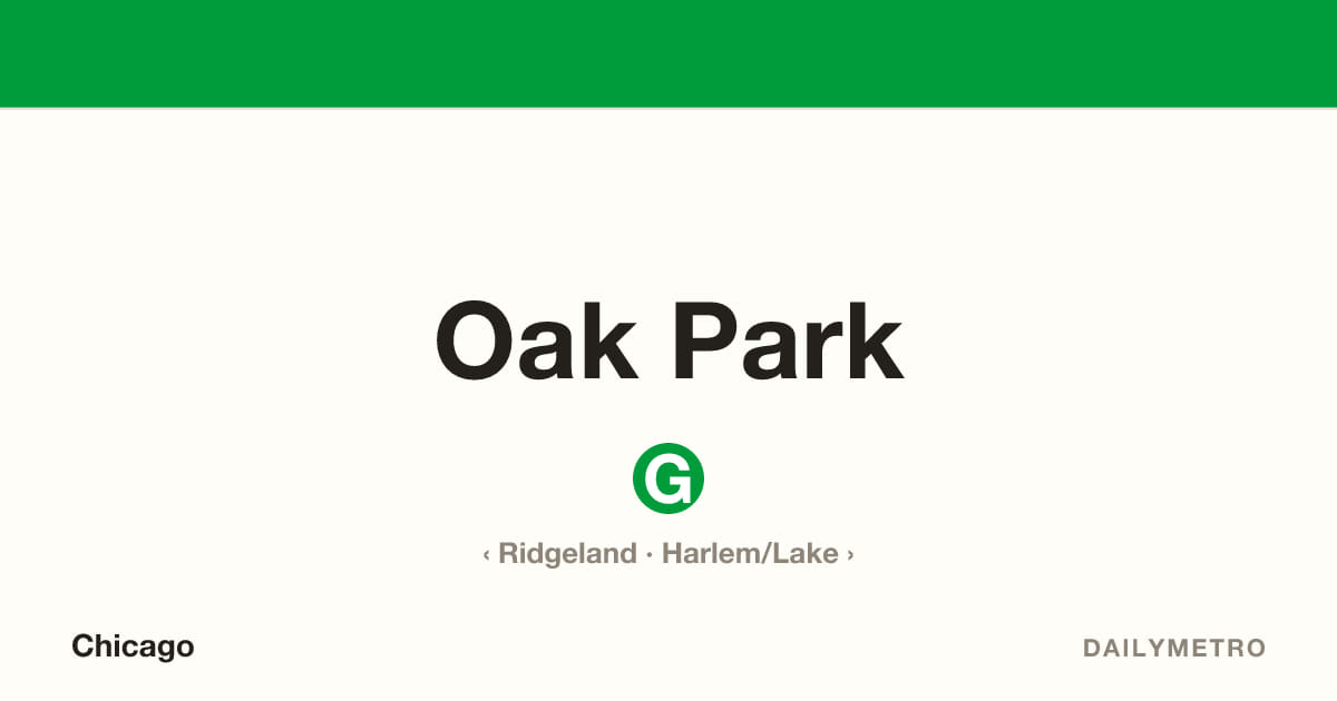 Oak Park station · Lines Green