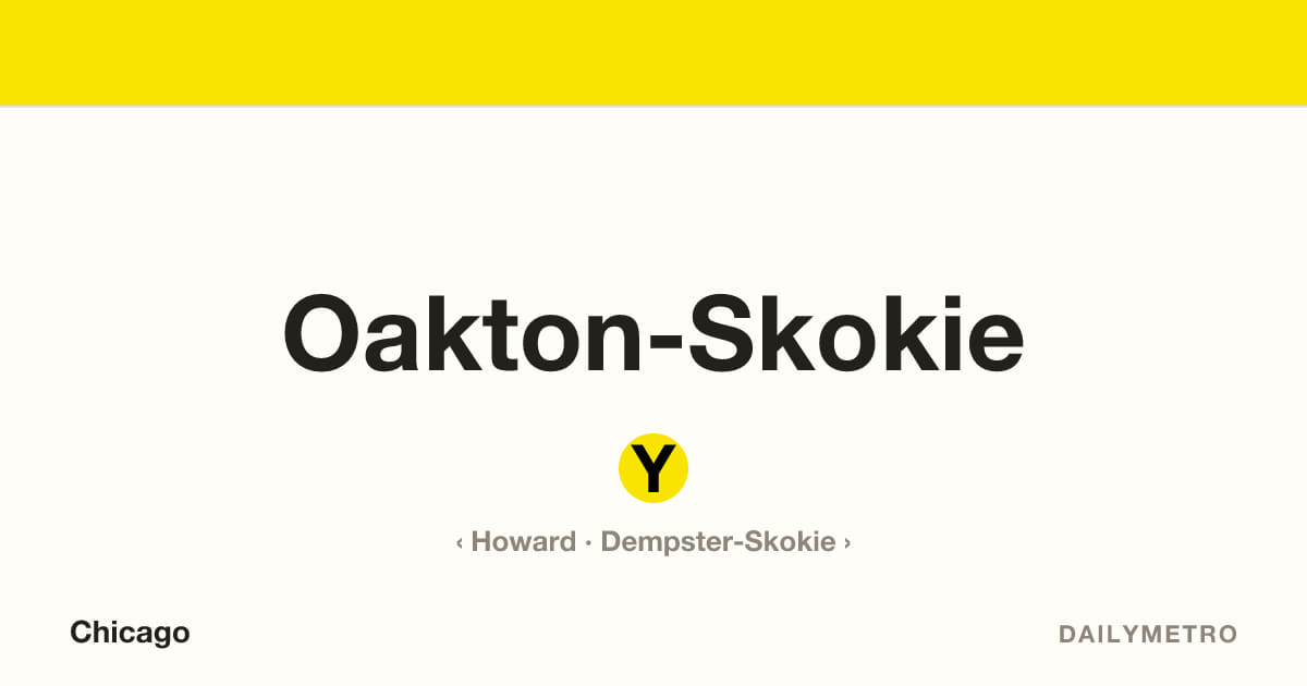 Oakton-Skokie station · Lines Yellow