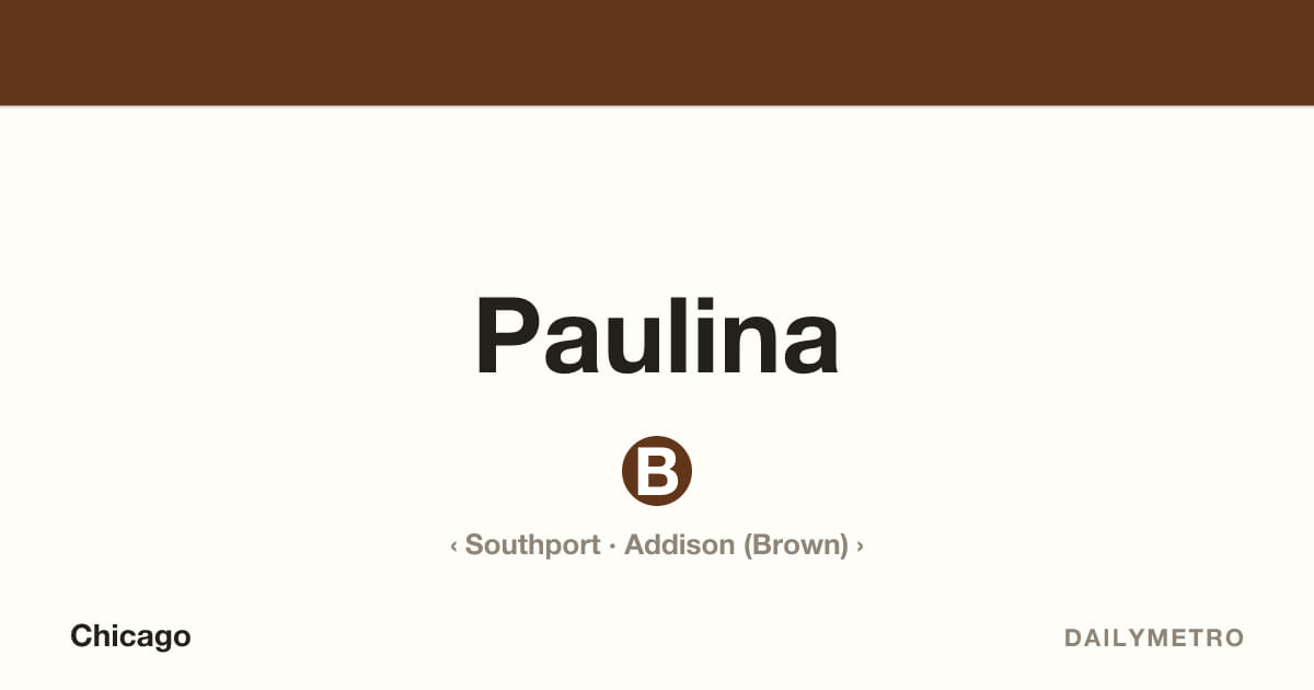 Paulina station · Lines Brown