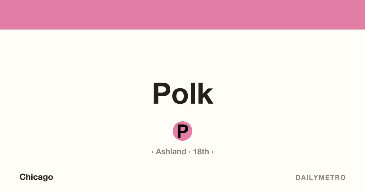 Polk station · Lines Pink