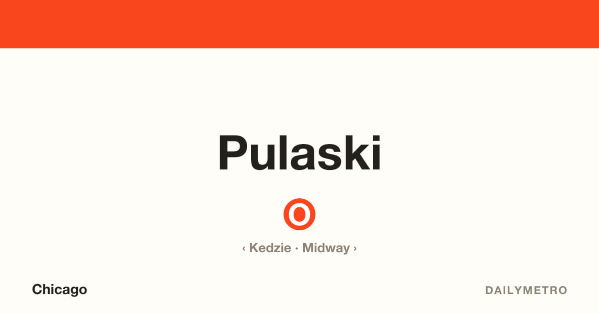 Pulaski station · Lines Orange