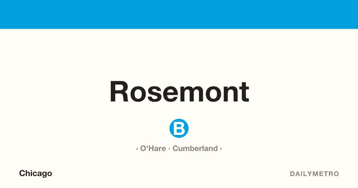 Rosemont station · Lines Blue