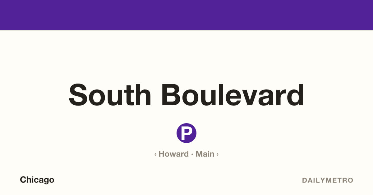 South Boulevard station · Lines Purple