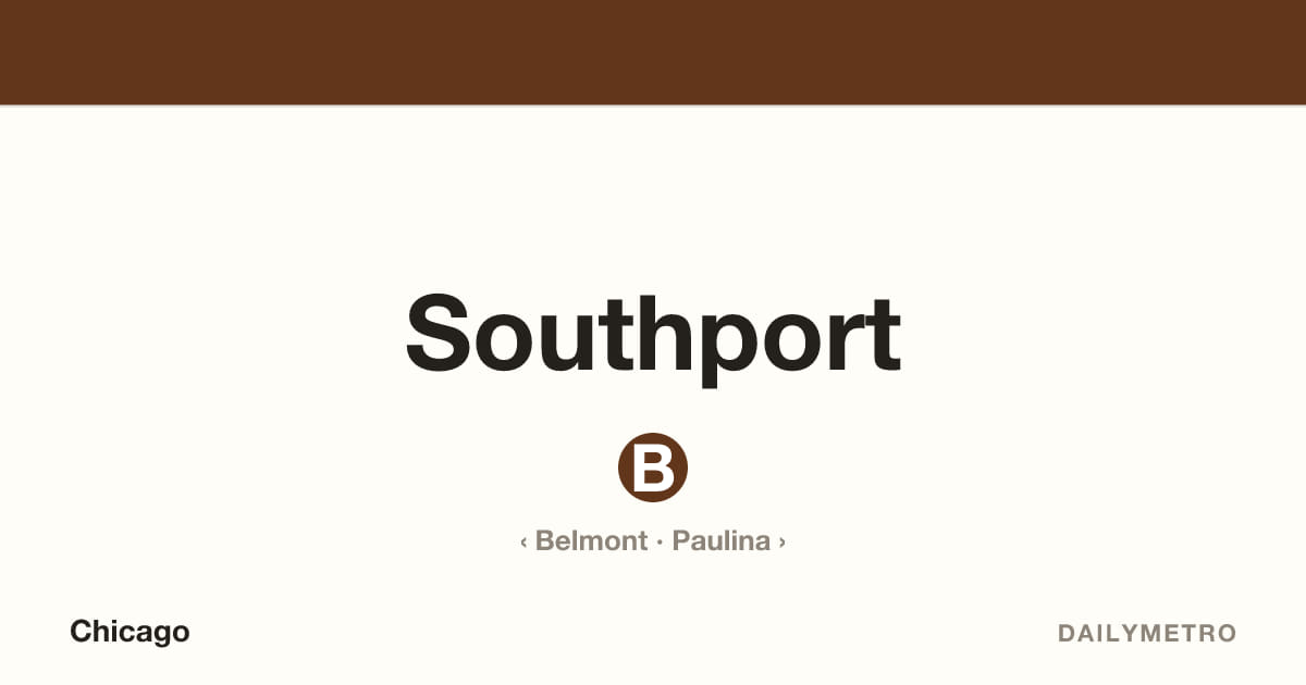 Southport station · Lines Brown