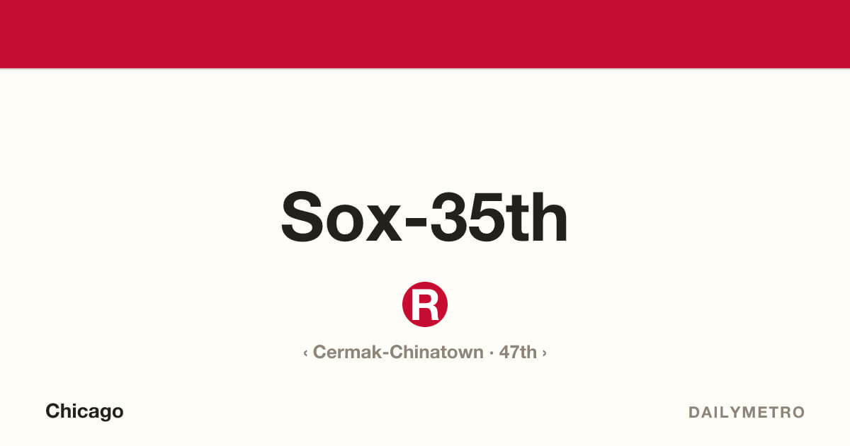 Sox-35th station · Lines Red