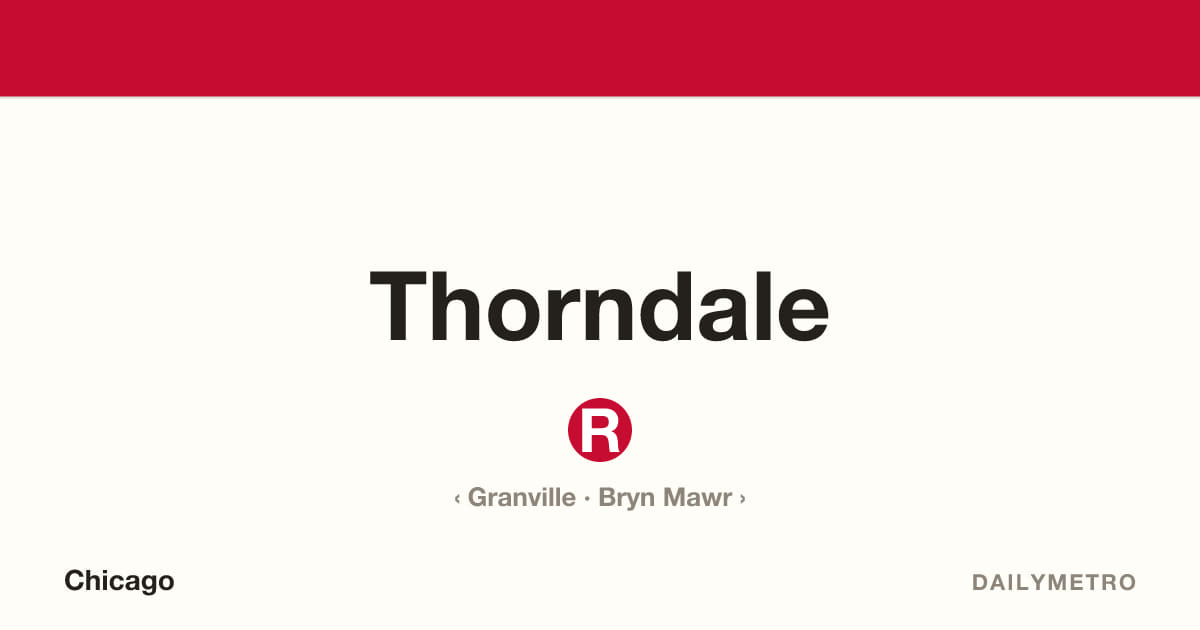Thorndale station · Lines Red
