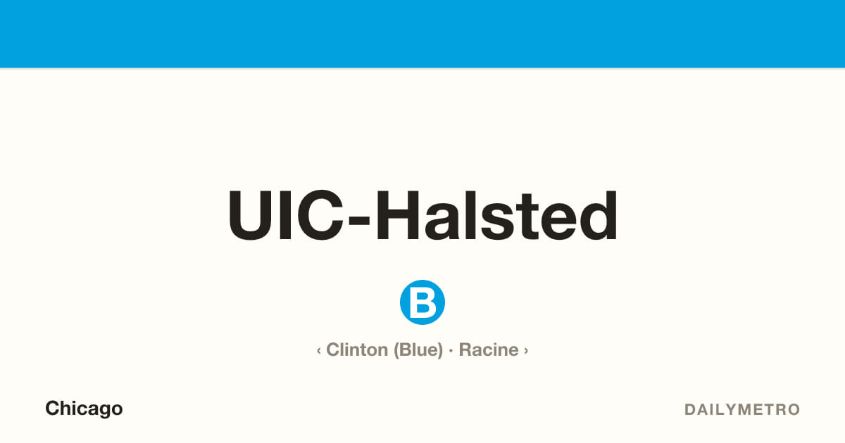UIC-Halsted station · Lines Blue