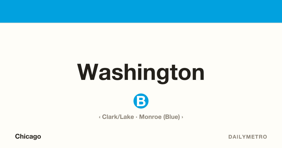 Washington station · Lines Blue