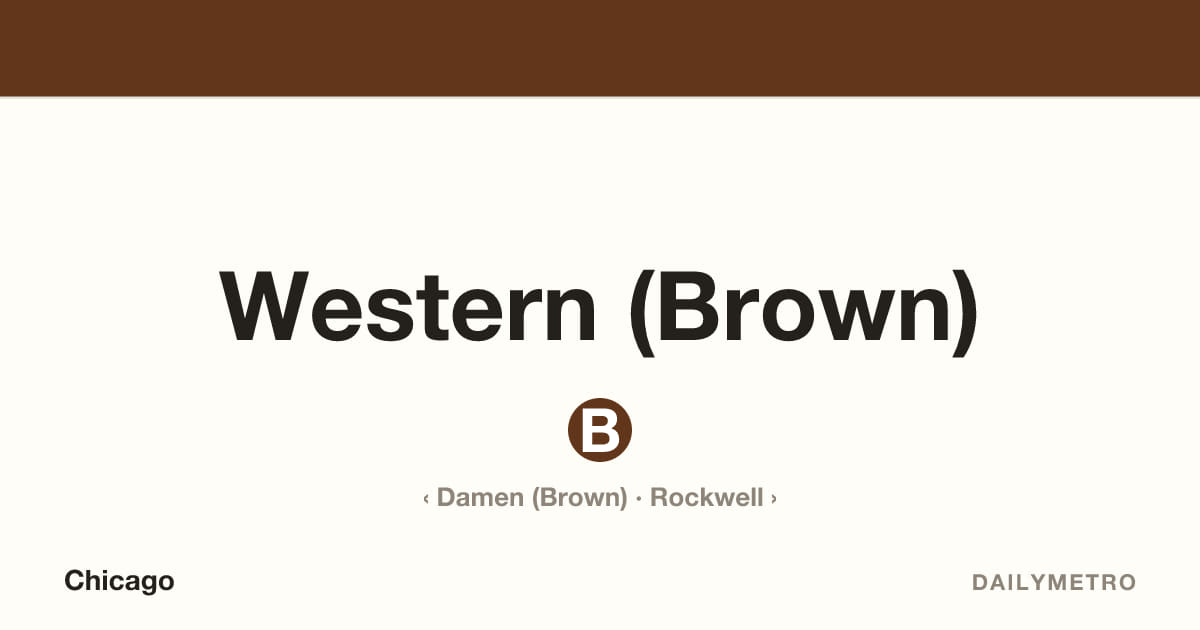 Western (Brown) station · Lines Brown