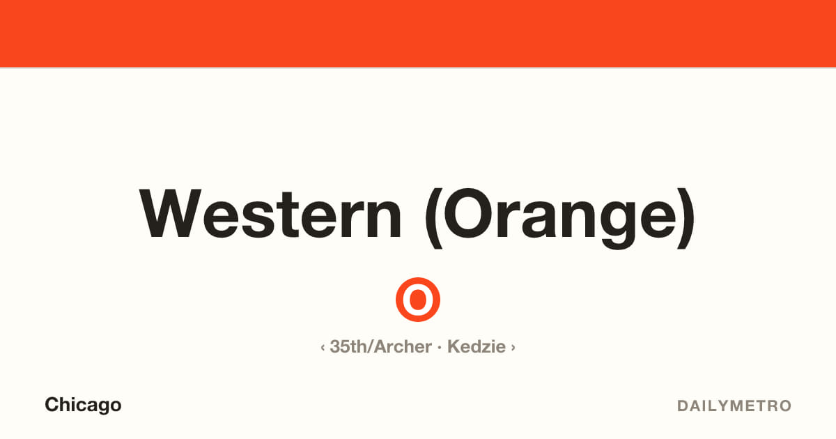 Western (Orange) station · Lines Orange
