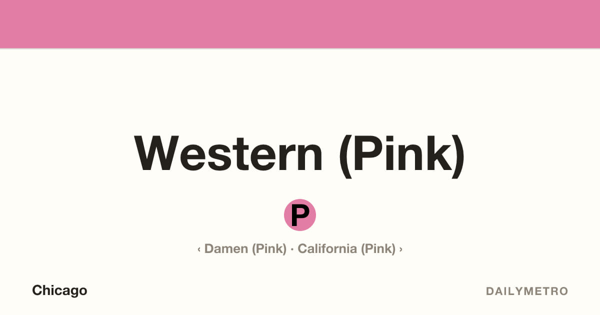 Western (Pink) station · Lines Pink