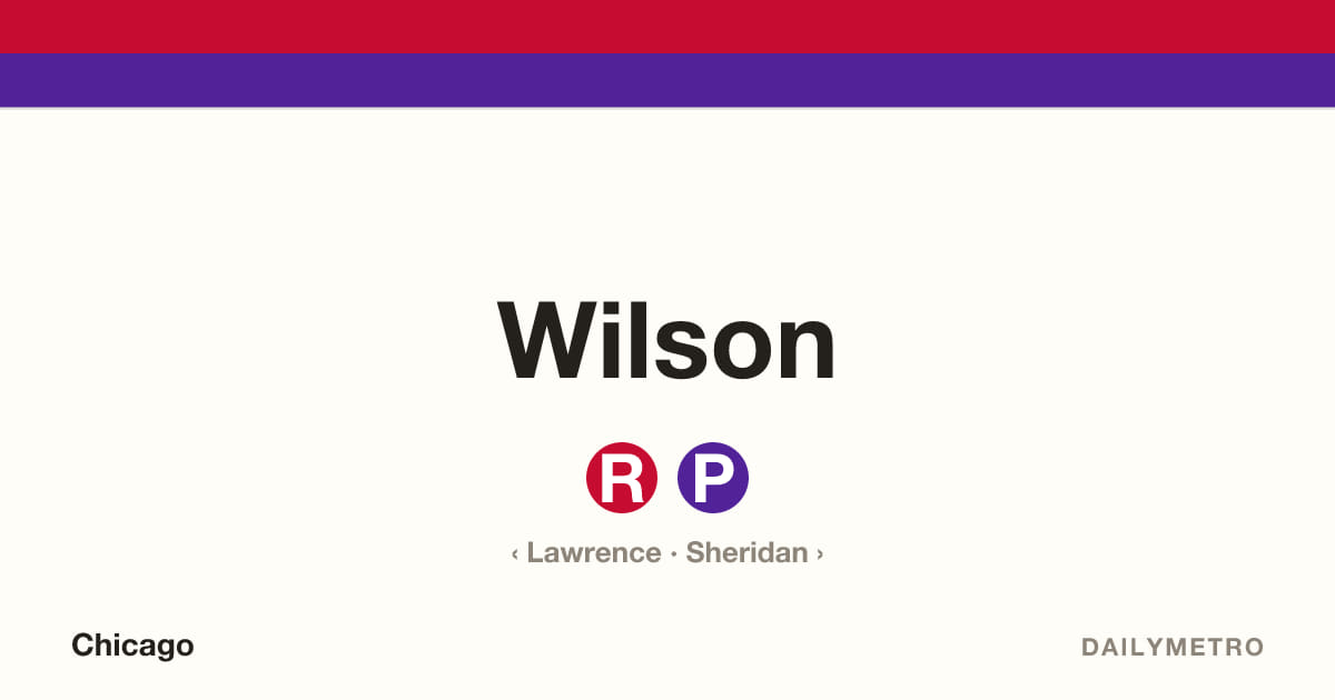 Wilson station · Lines Red, Purple