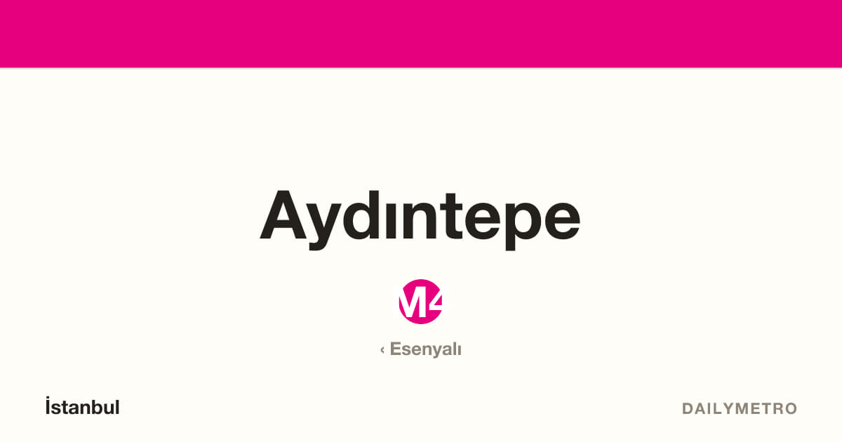 Aydıntepe istasyonu · Hatlar M4