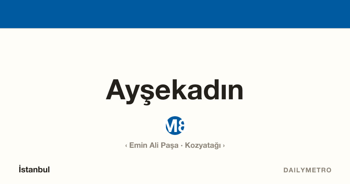 Ayşekadın station · Lines M8