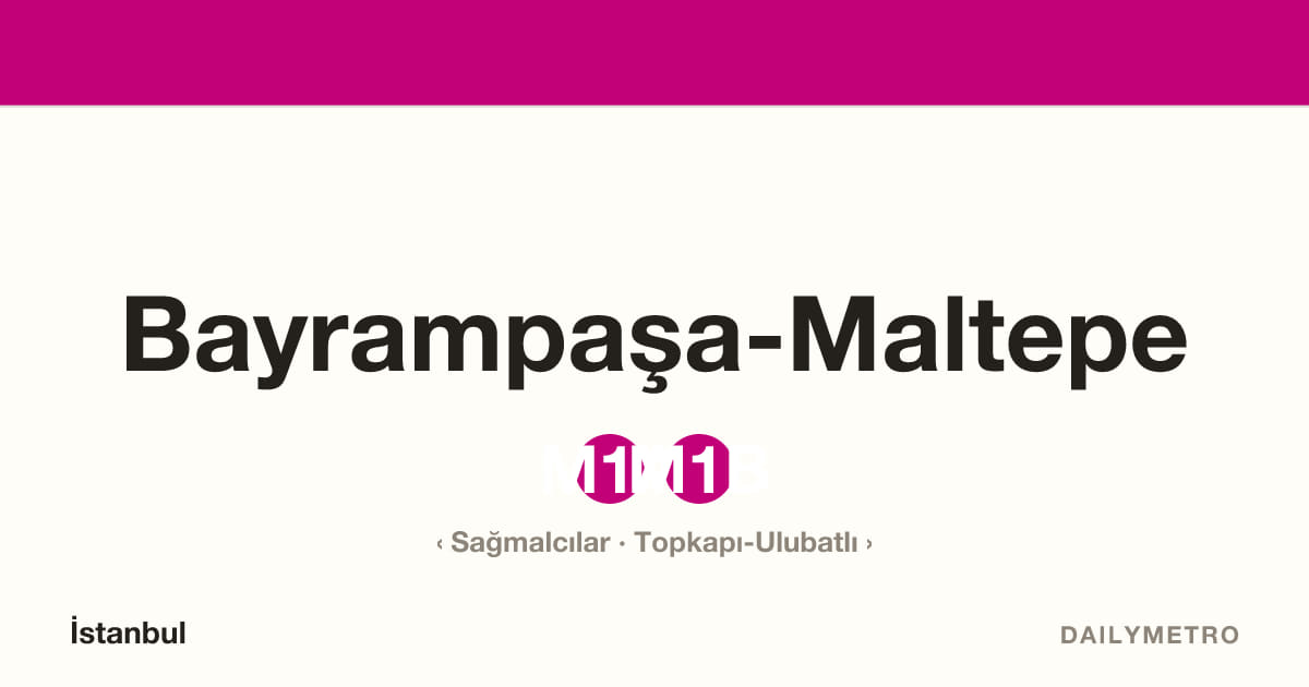 Bayrampaşa-Maltepe station · Lines M1A, M1B