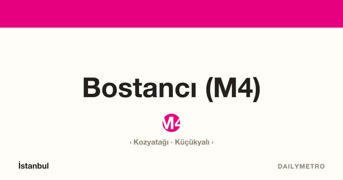 Bostancı (M4) station · Lines M4