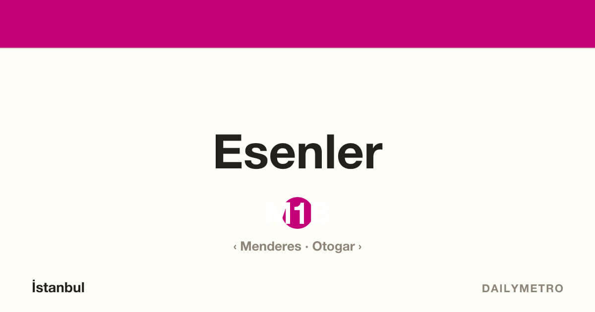 Esenler station · Lines M1B
