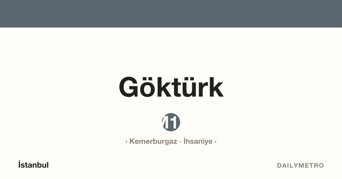 Göktürk station · Lines M11