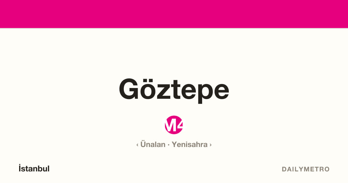 Göztepe station · Lines M4