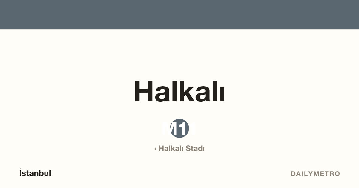 Halkalı station · Lines M11