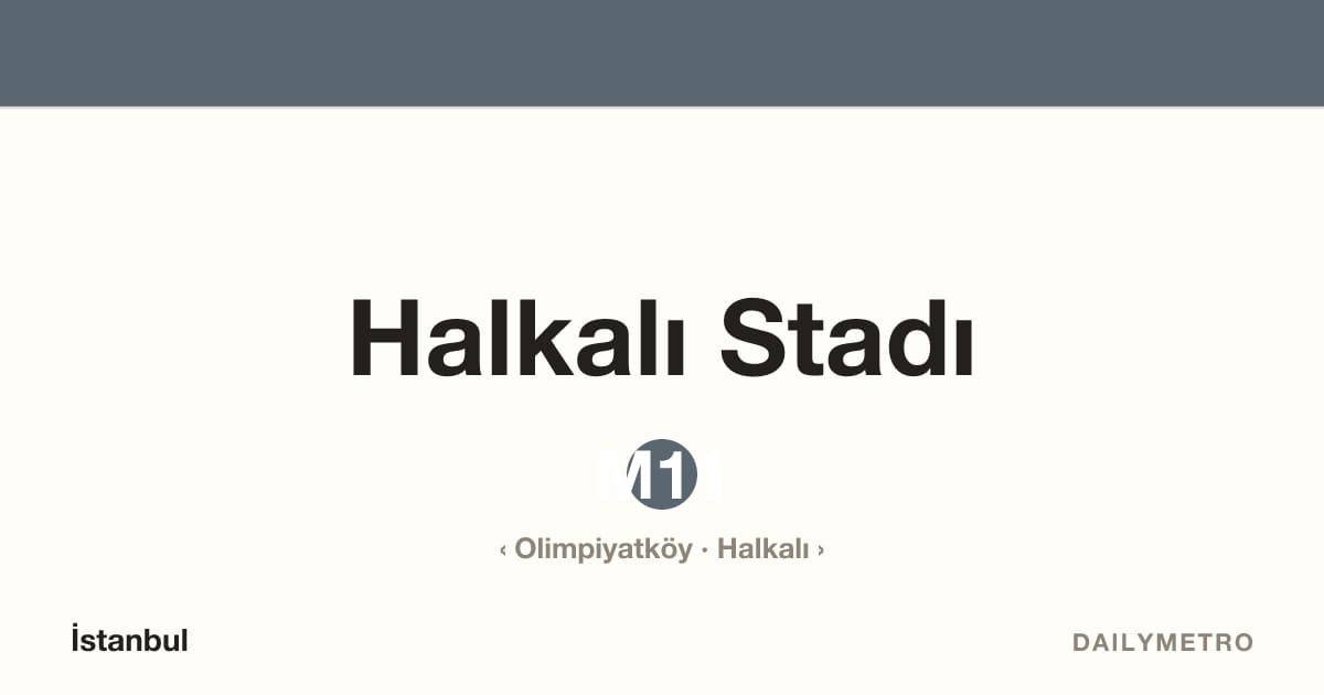 Halkalı Stadı station · Lines M11