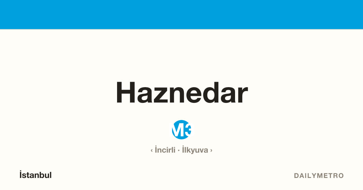 Haznedar station · Lines M3