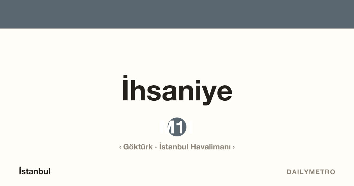 İhsaniye station · Lines M11