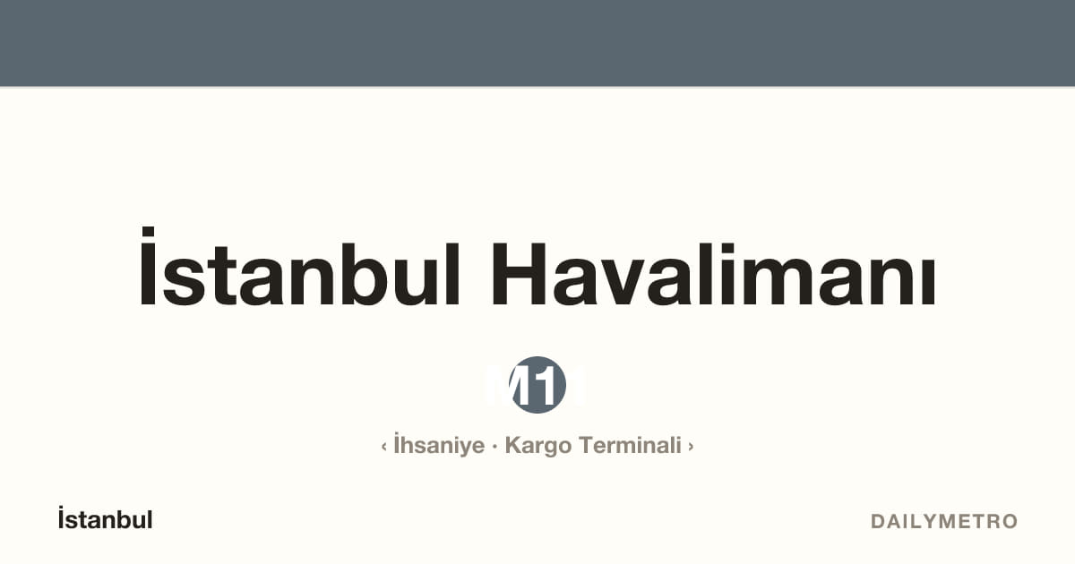 İstanbul Havalimanı station · Lines M11