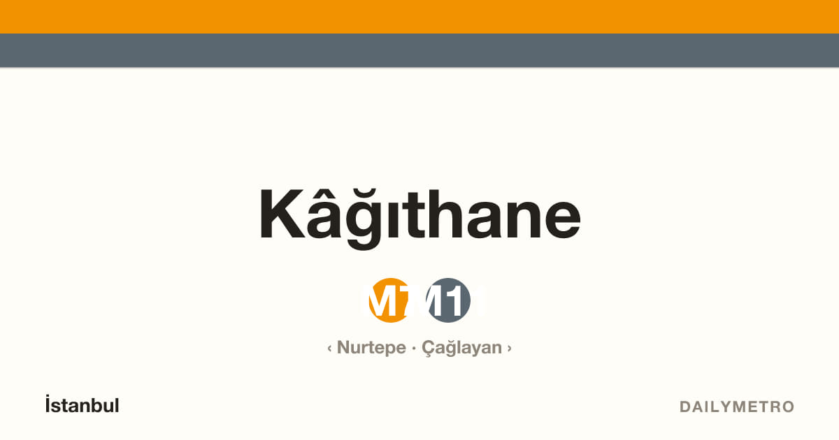 Kâğıthane station · Lines M7, M11