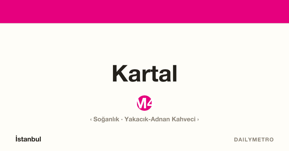 Kartal station · Lines M4