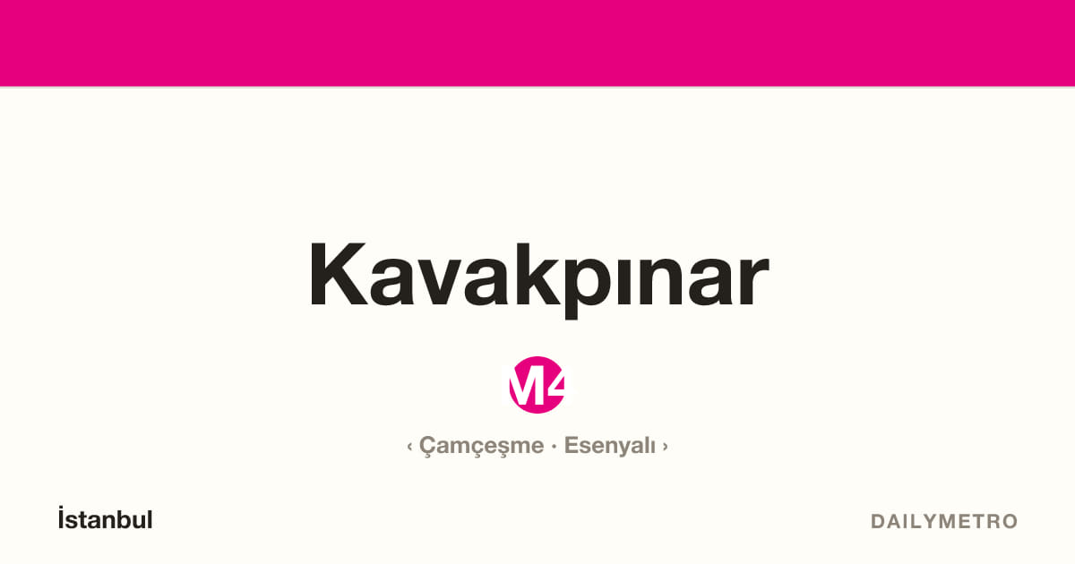 Kavakpınar istasyonu · Hatlar M4