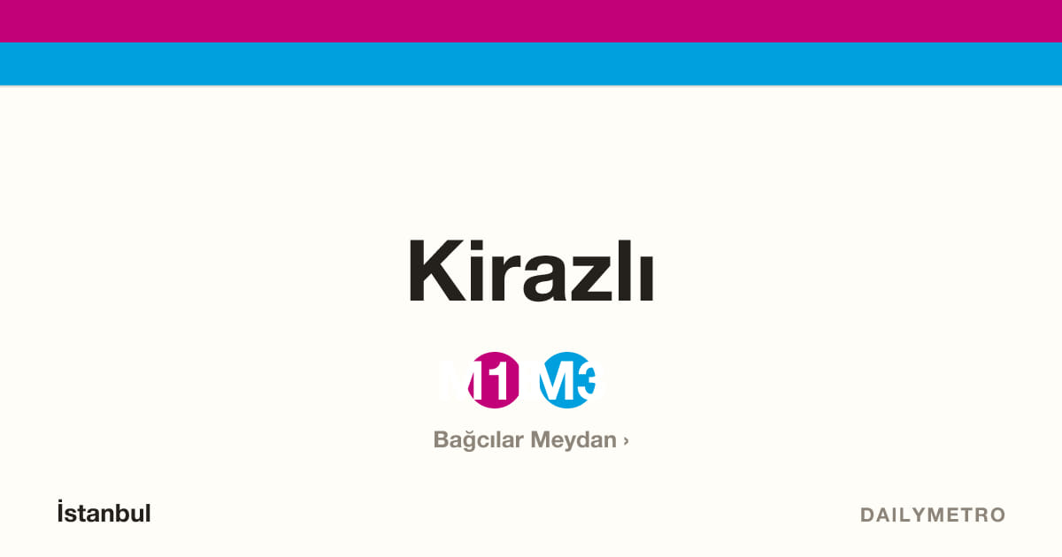 Kirazlı station · Lines M1B, M3