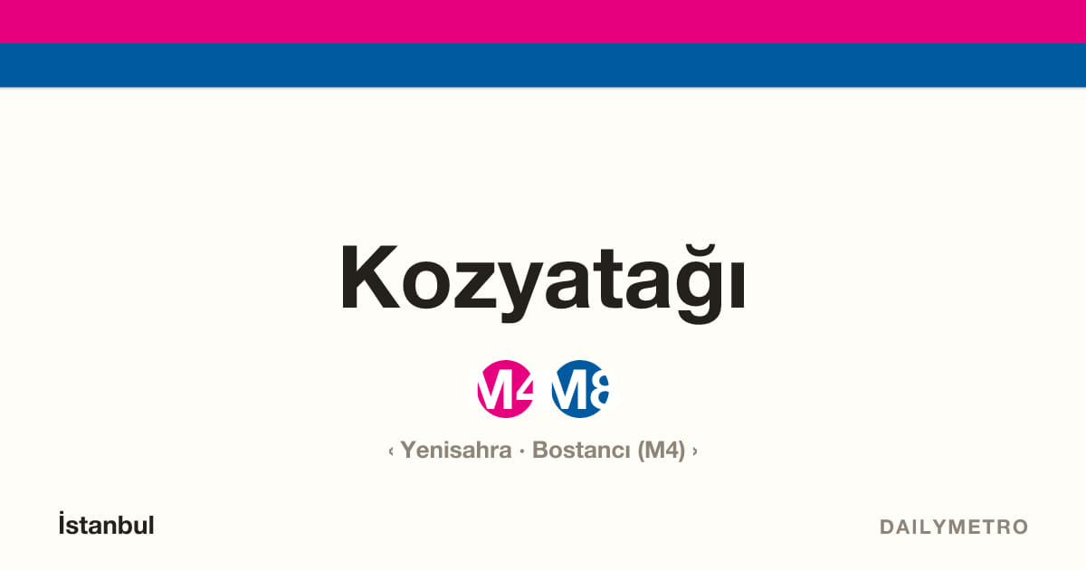 Kozyatağı station · Lines M4, M8