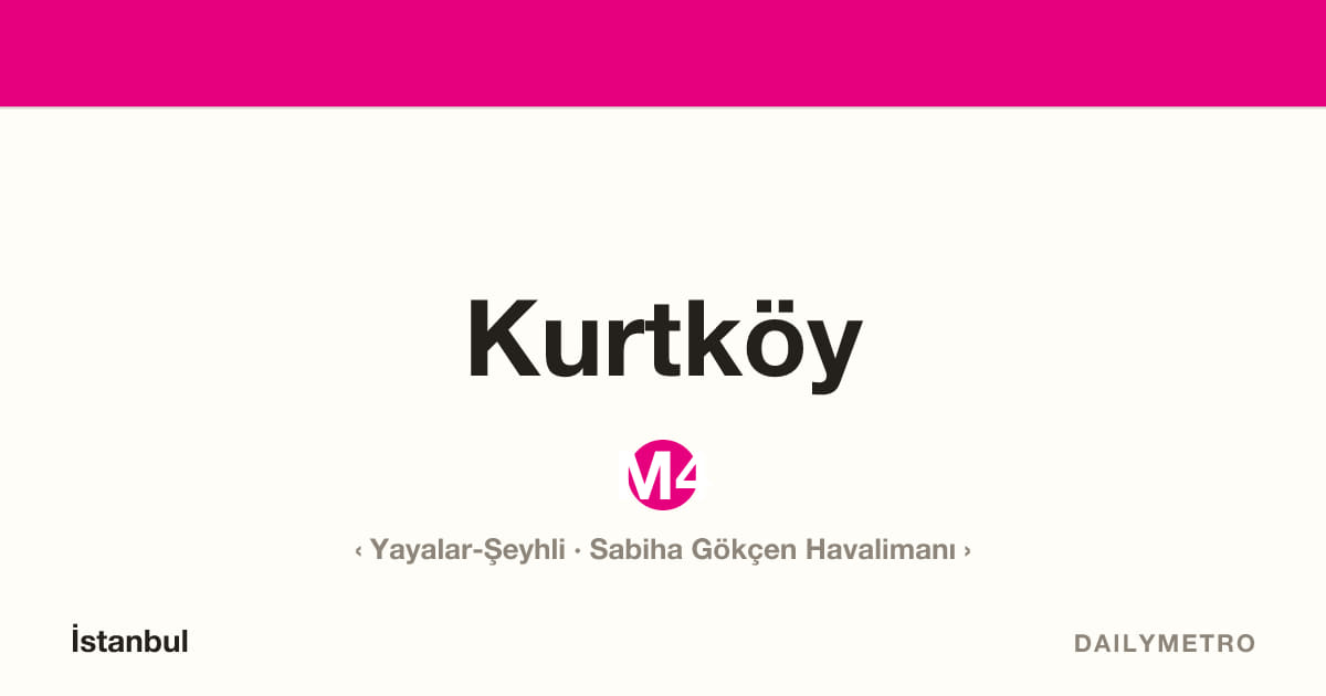 Kurtköy station · Lines M4