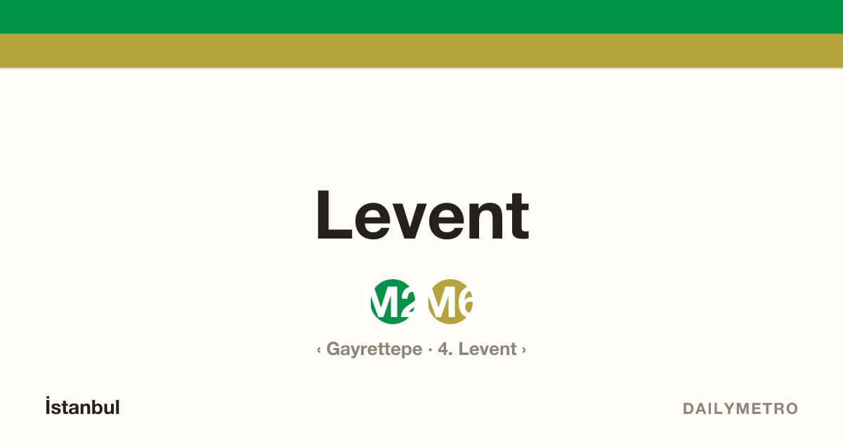 Levent station · Lines M2, M6