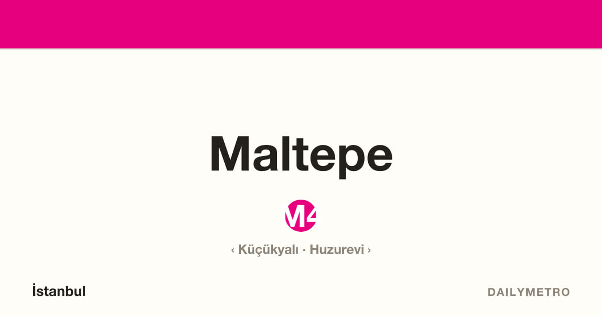 Maltepe station · Lines M4