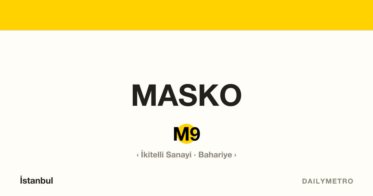 MASKO station · Lines M9