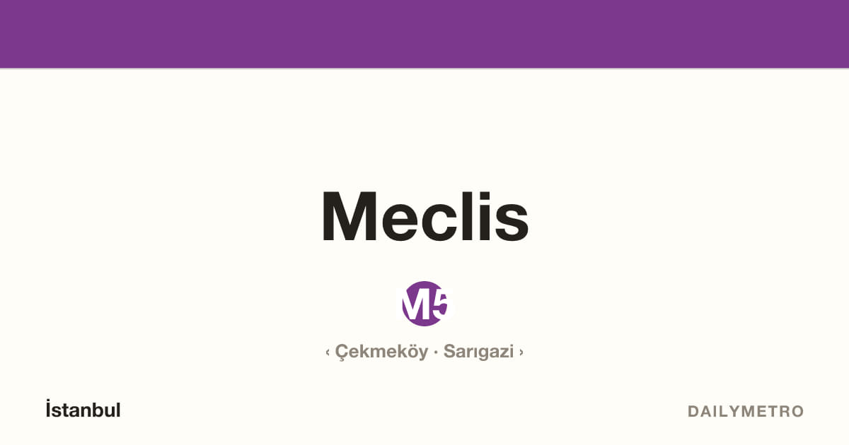 Meclis station · Lines M5