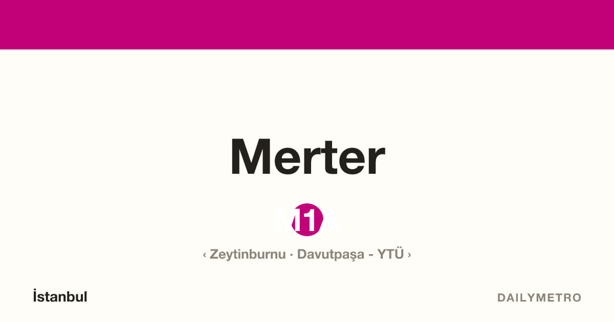 Merter station · Lines M1A