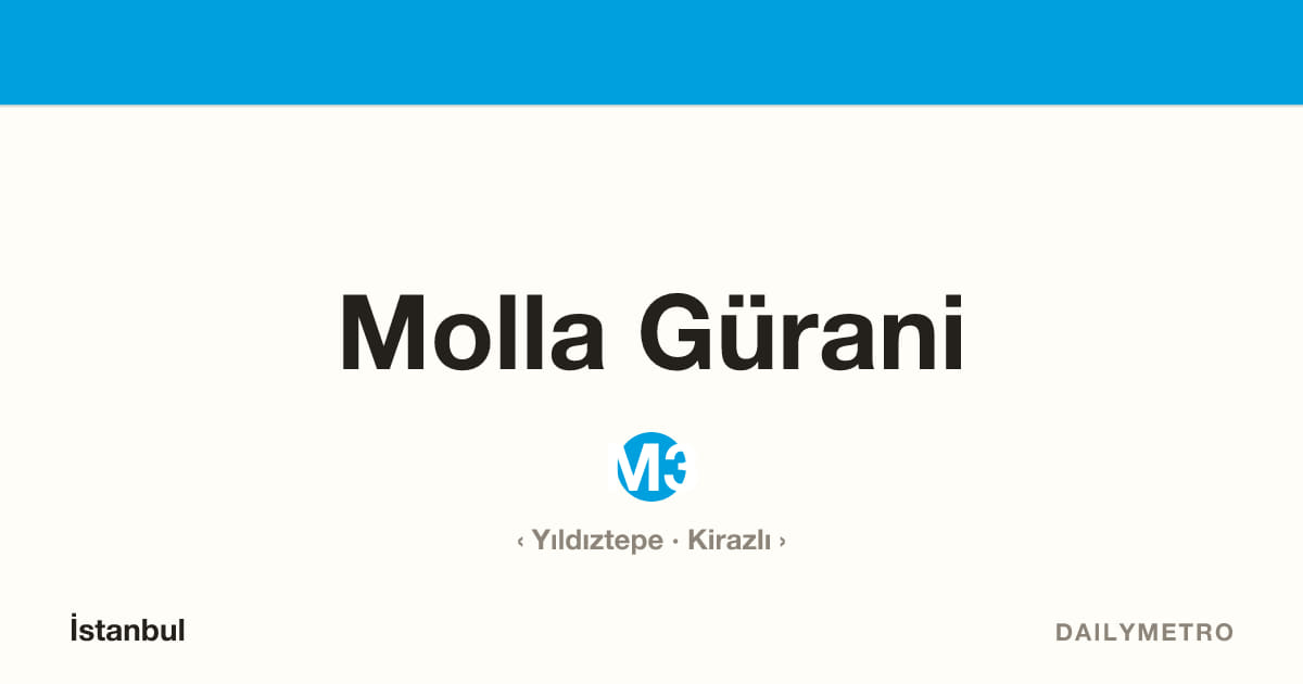 Molla Gürani station · Lines M3