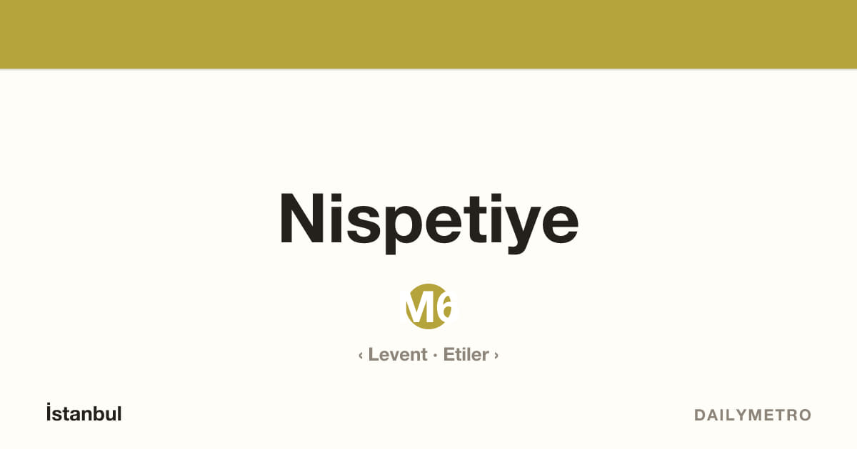 Nispetiye station · Lines M6