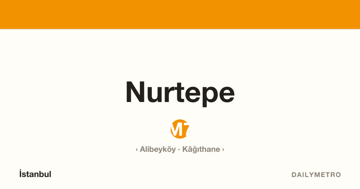 Nurtepe station · Lines M7