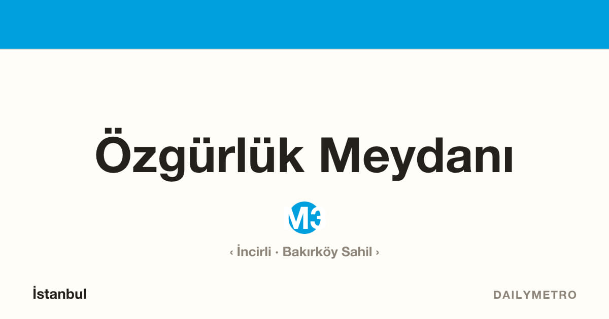 Özgürlük Meydanı station · Lines M3