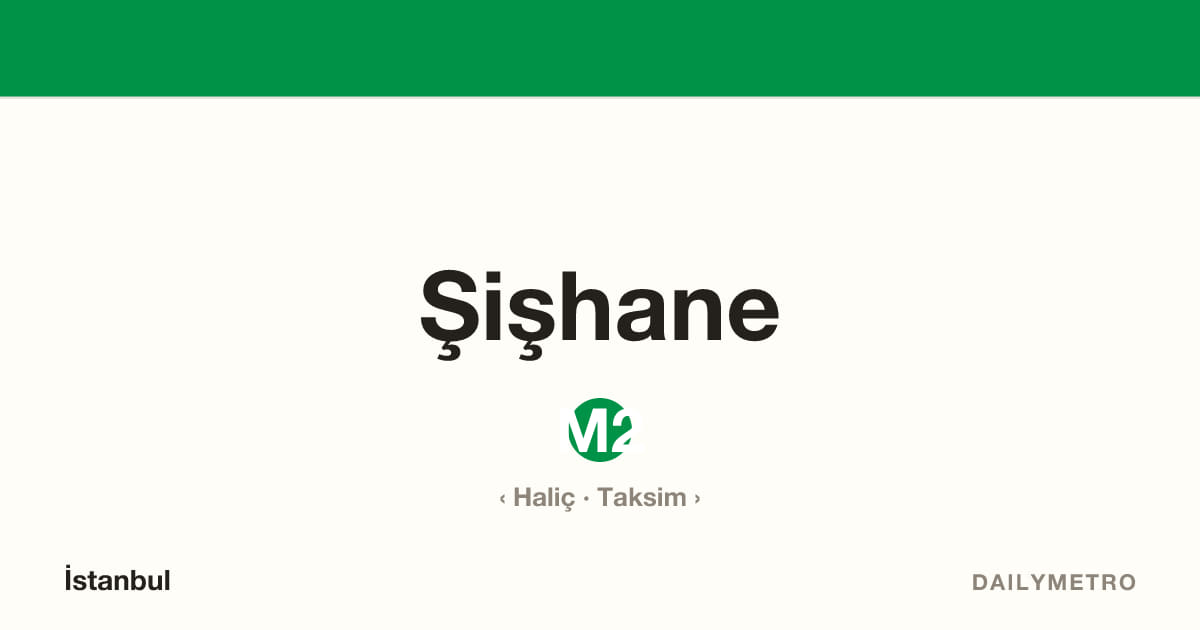 Şişhane station · Lines M2