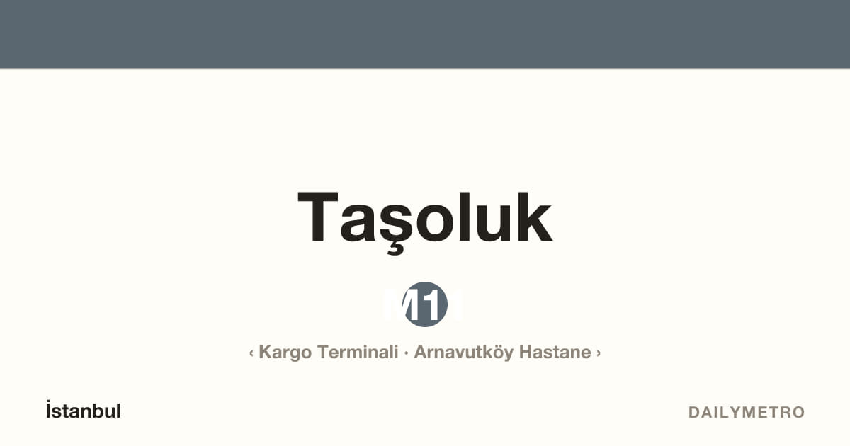 Taşoluk station · Lines M11